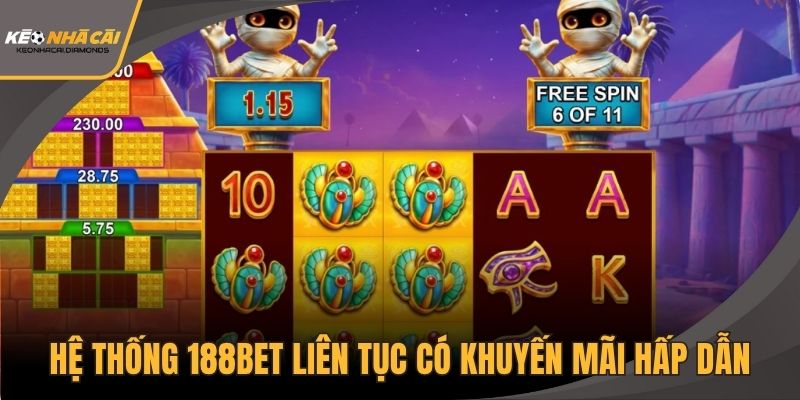 Hệ thống 188BET liên tục có khuyến mãi hấp dẫn